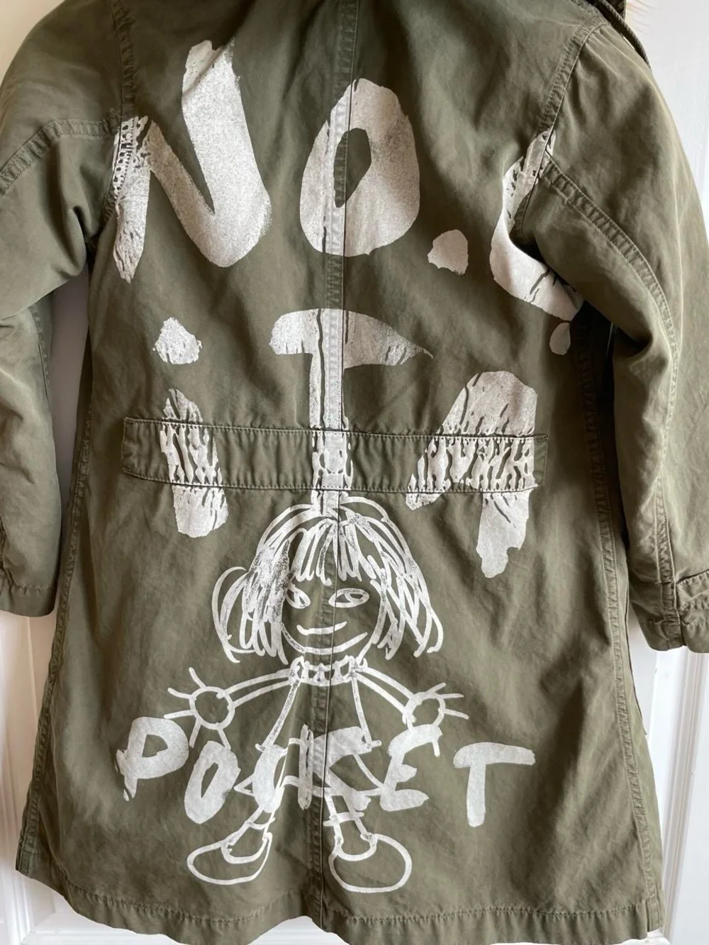Kids Size 8 Green Cotton Parka Knit Lined Nolita Pocket By Yoox Kids Coat